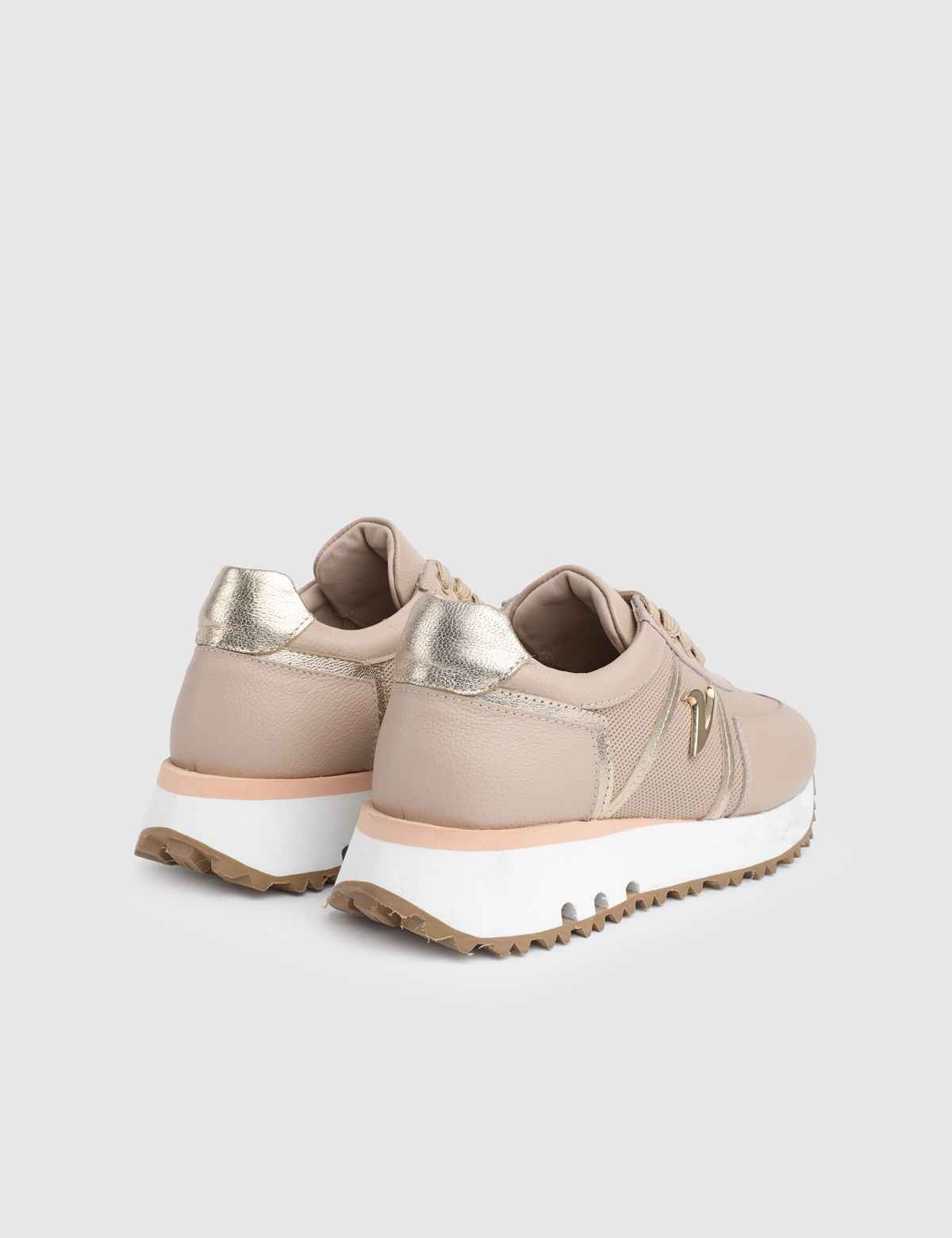 Rielle Beige Leather Women's Sneaker