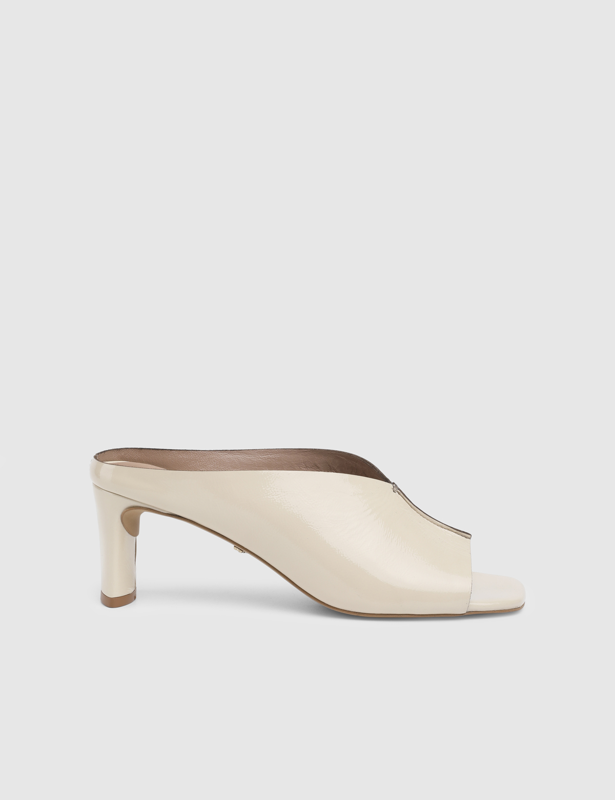 Riora Cream Patent Leather Women's Heeled Slide