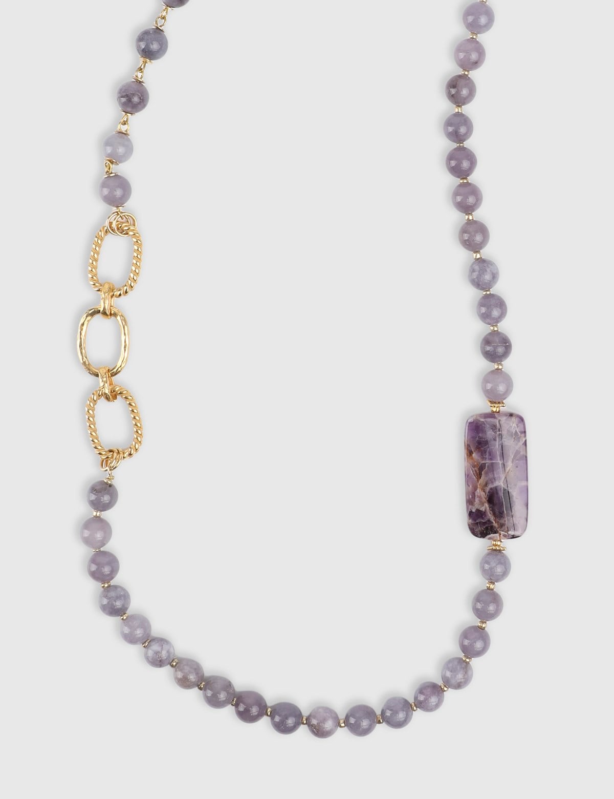 Rivage Gold Women's Necklace with Purple Stones
