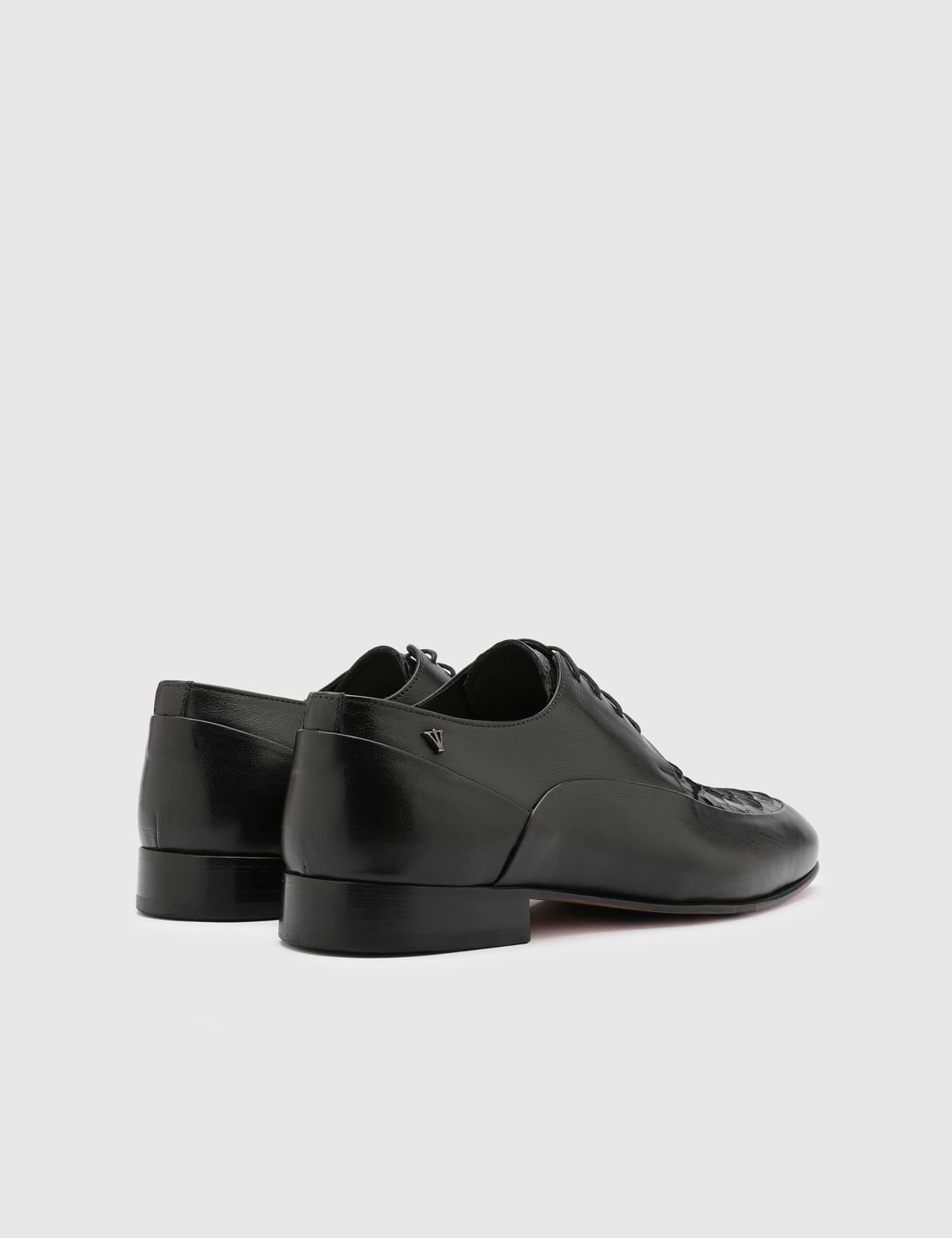Roan Black Snake Leather Men's Classic Shoe