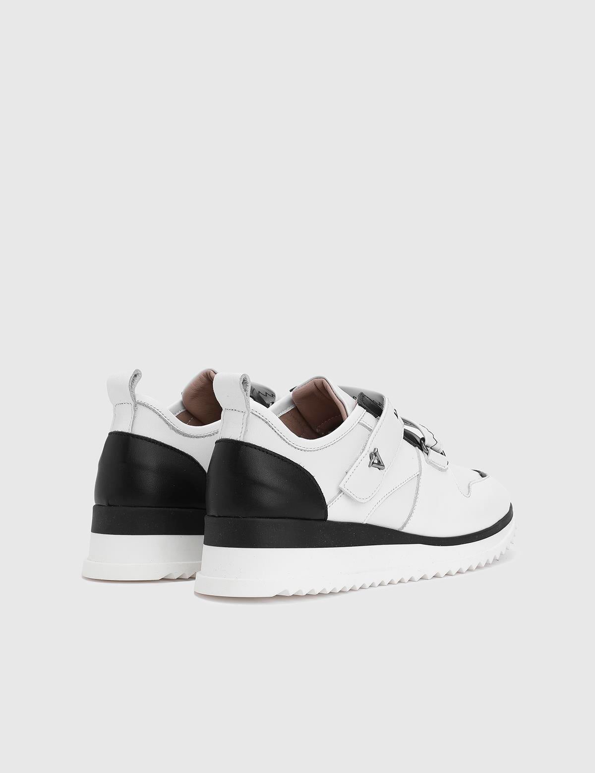 Rogka White Leather Women's Sneaker