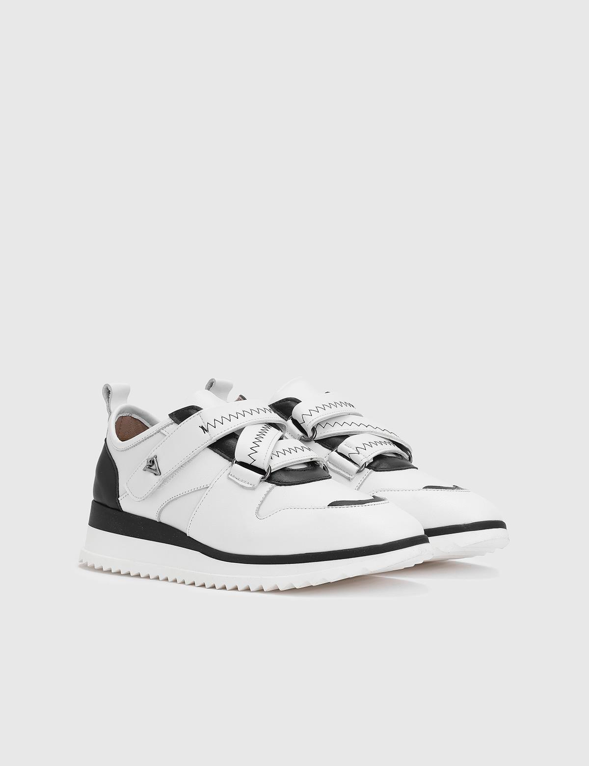 Rogka White Leather Women's Sneaker
