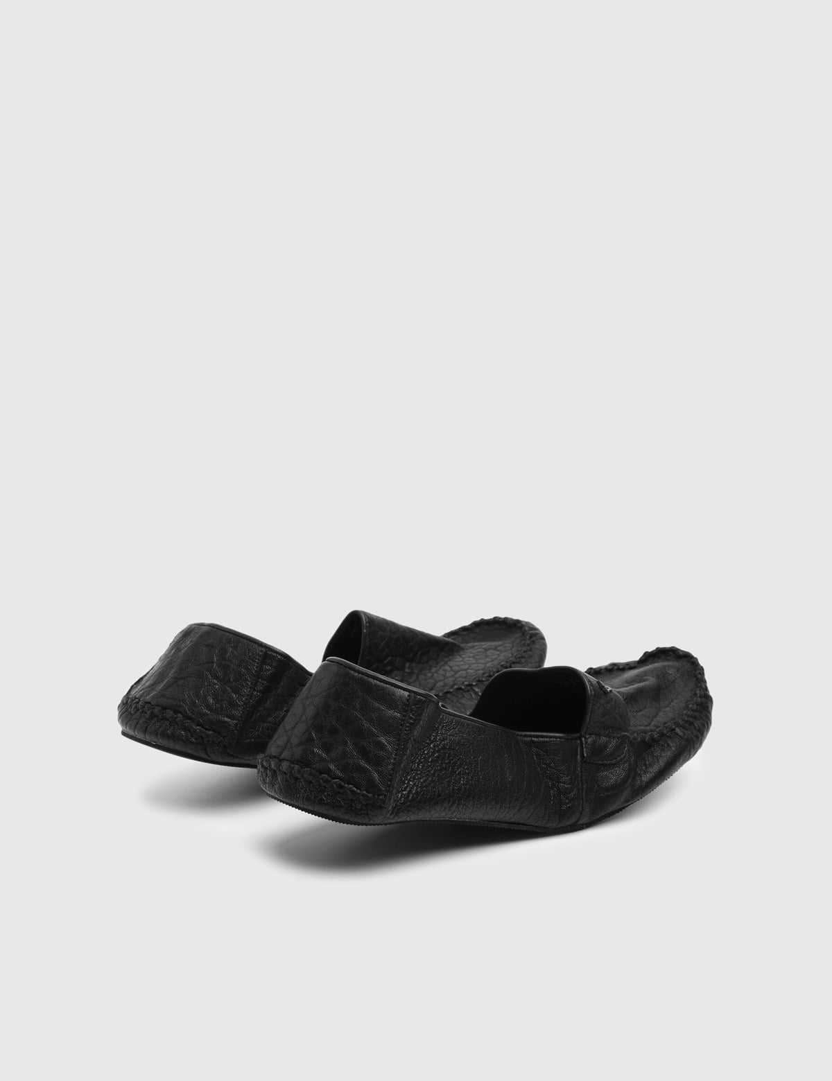 Romano Black Floater Leather Men's House Shoe