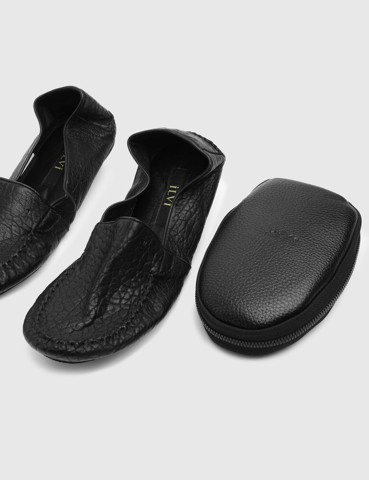 Romano Black Floater Leather Men's House Shoe