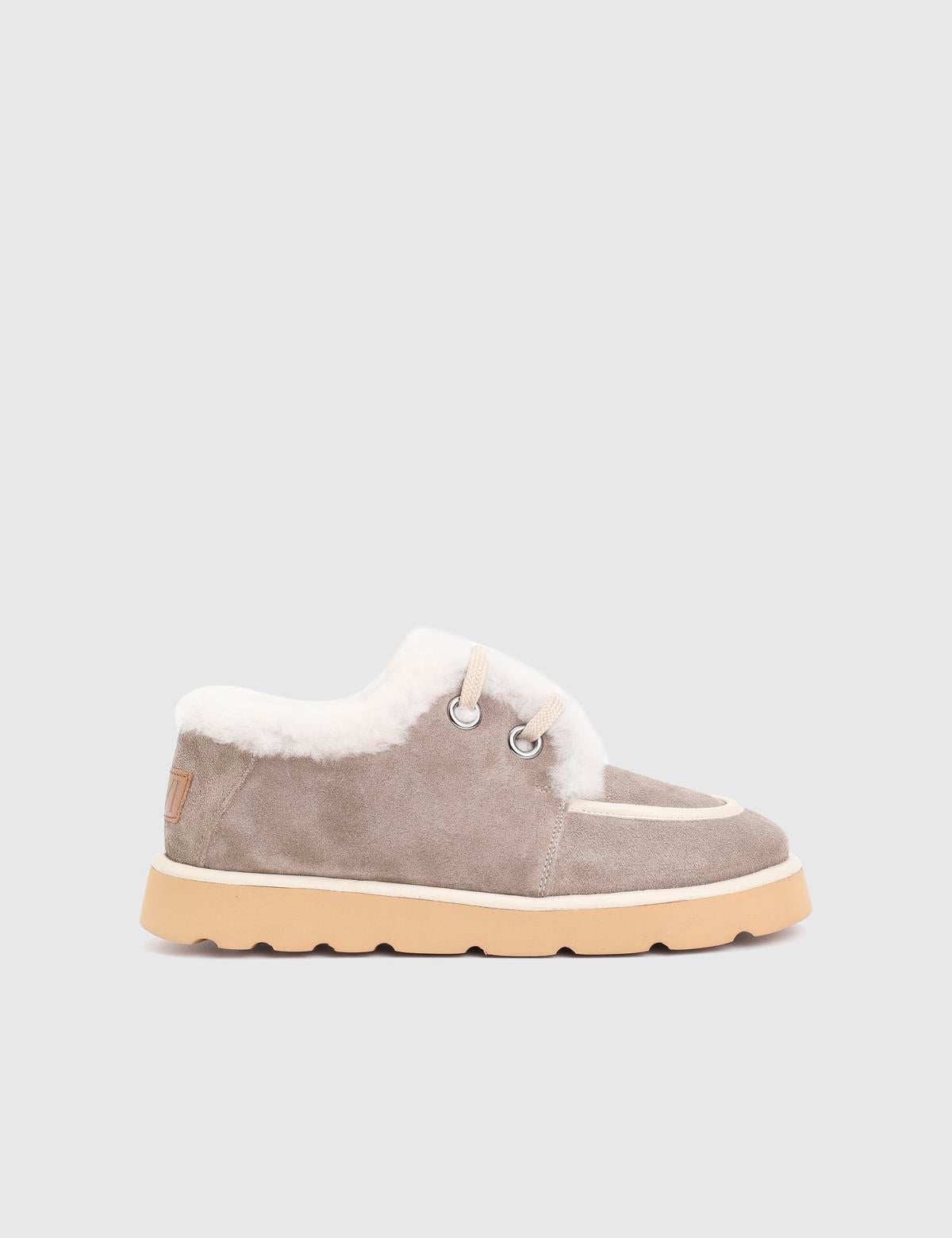 Romy Beige Suede Leather Women's Boot