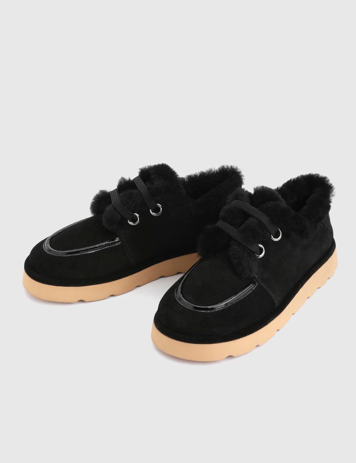 Romy Black Suede Leather Women's Boot
