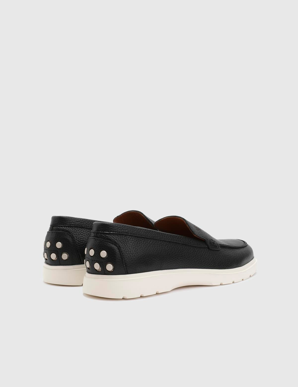 Roy Black Deer Leather Men's Loafer