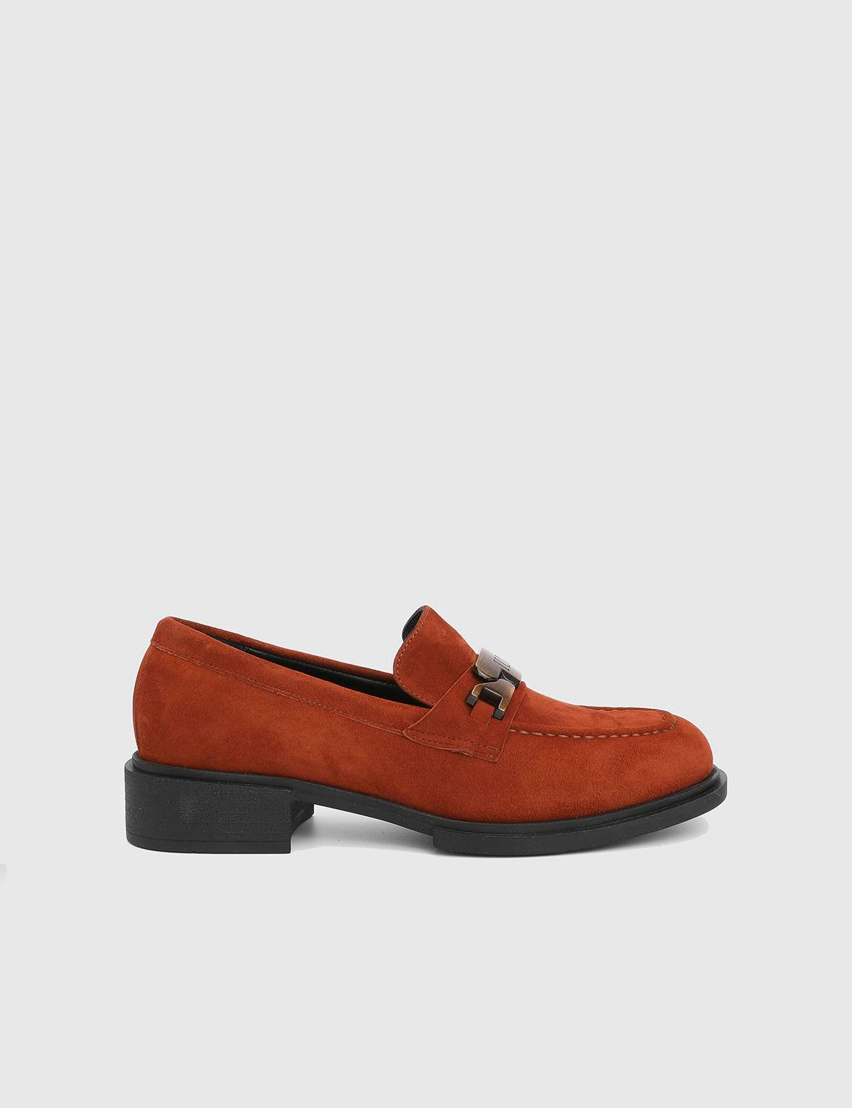 Sementa Saddle Brown Suede Leather Women's Loafer