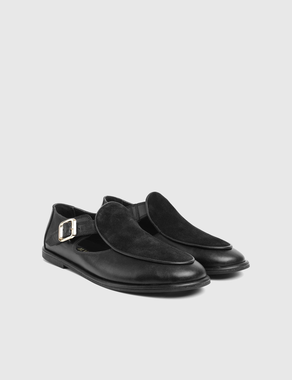 Senna Hakiki Deri Kadın Siyah Loafer Ayakkabı