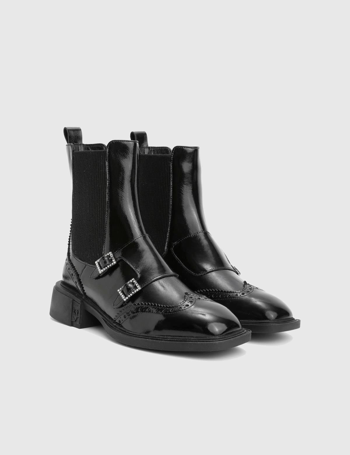 Sher Black Patent Leather Women's Boot