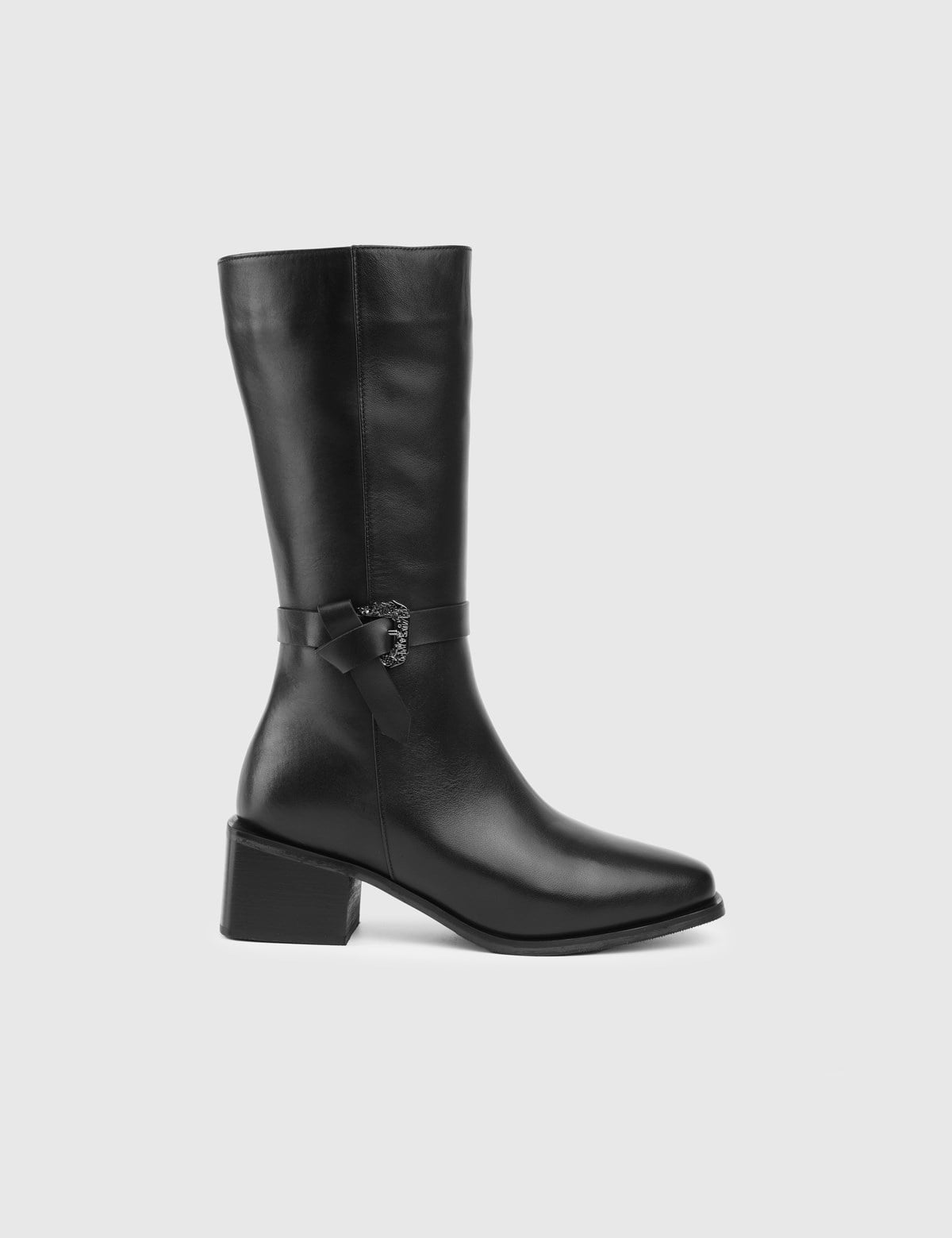 Silene Black Leather Women's Boot