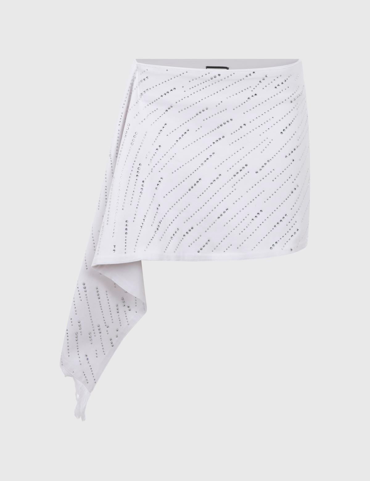 Silenzio White Women's Denim Skirt