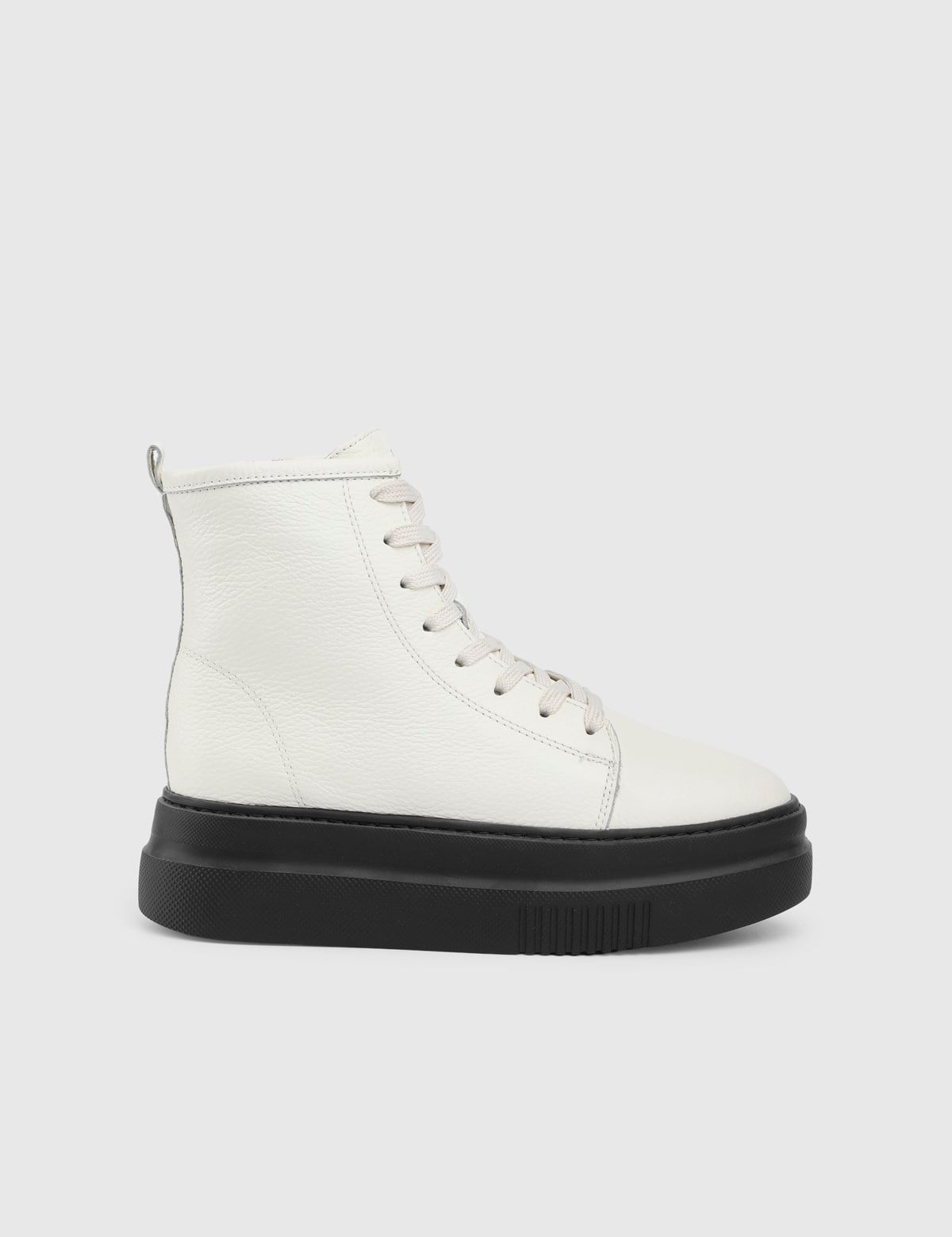 Silev Cream Leather Women's Boot
