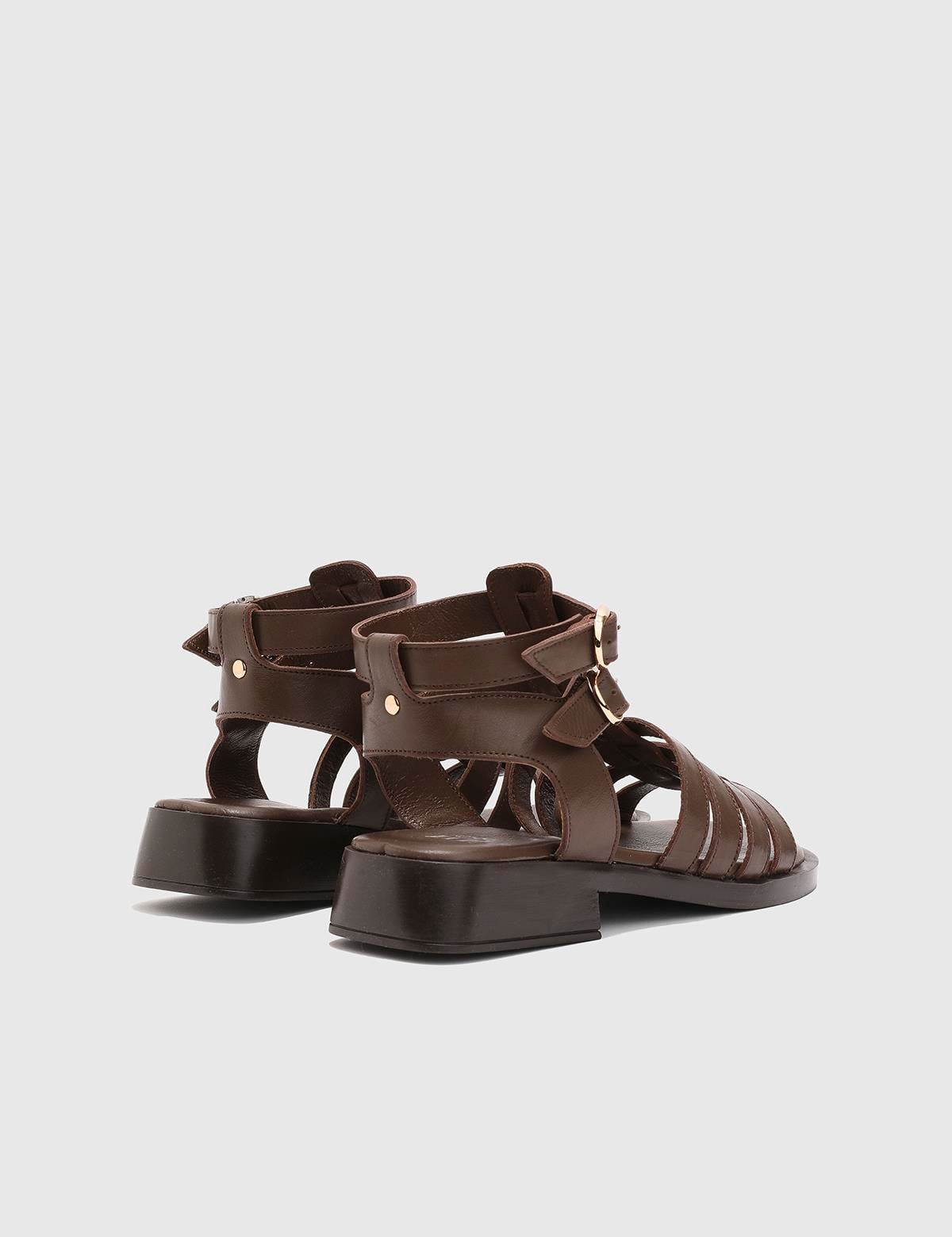 Sladana Brown Leather Women's Sandal
