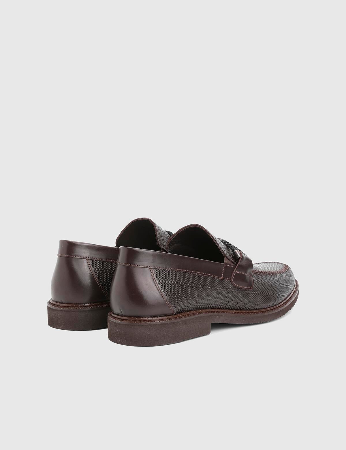 Spiro Brown Printed Leather Men's Loafer