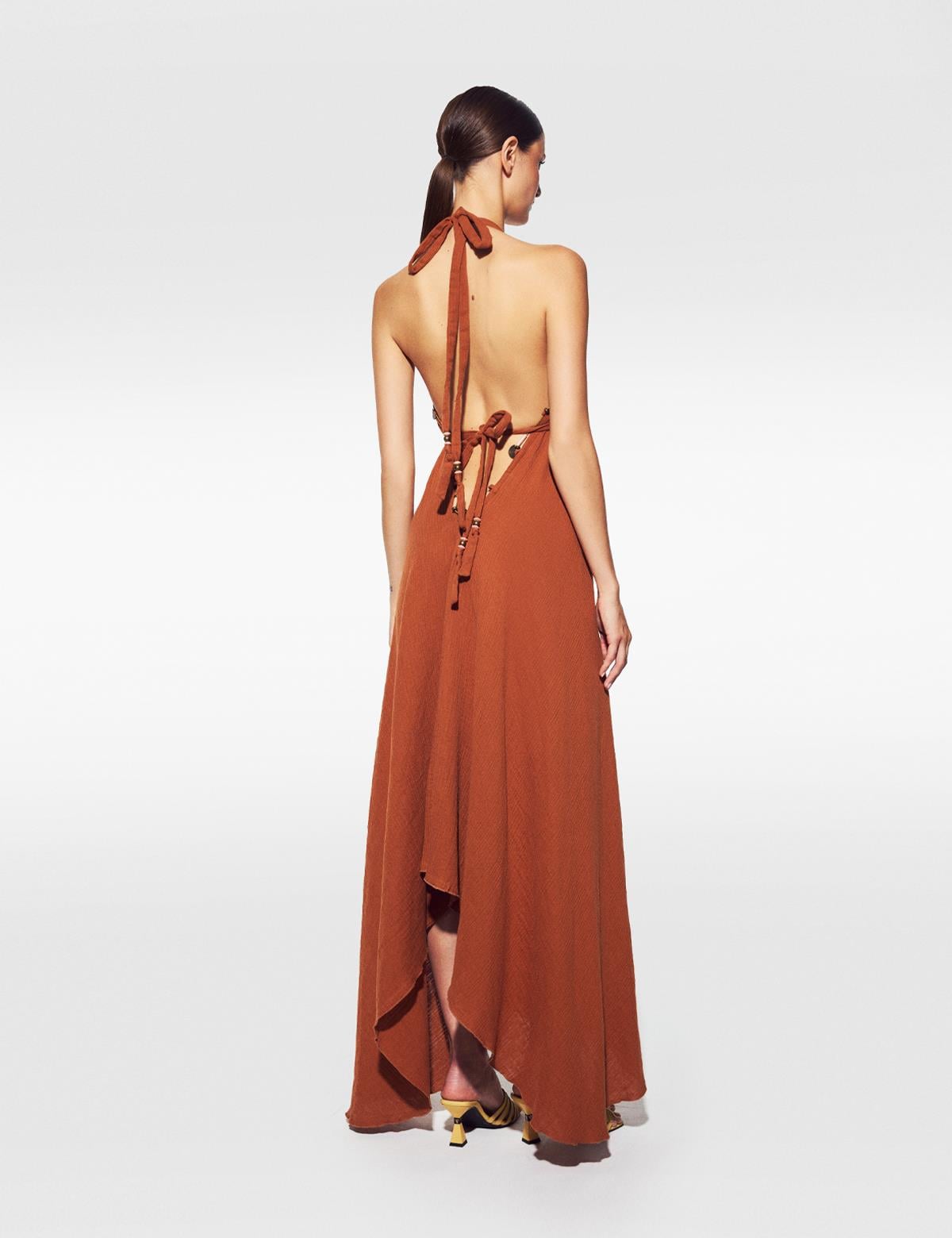 Steno Brick Red Women's Dress
