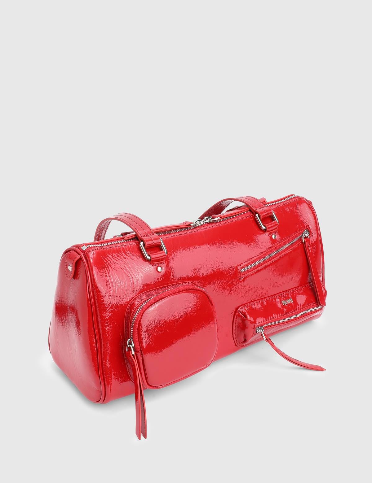 Stery Red Patent Leather Women's Shoulder Bag