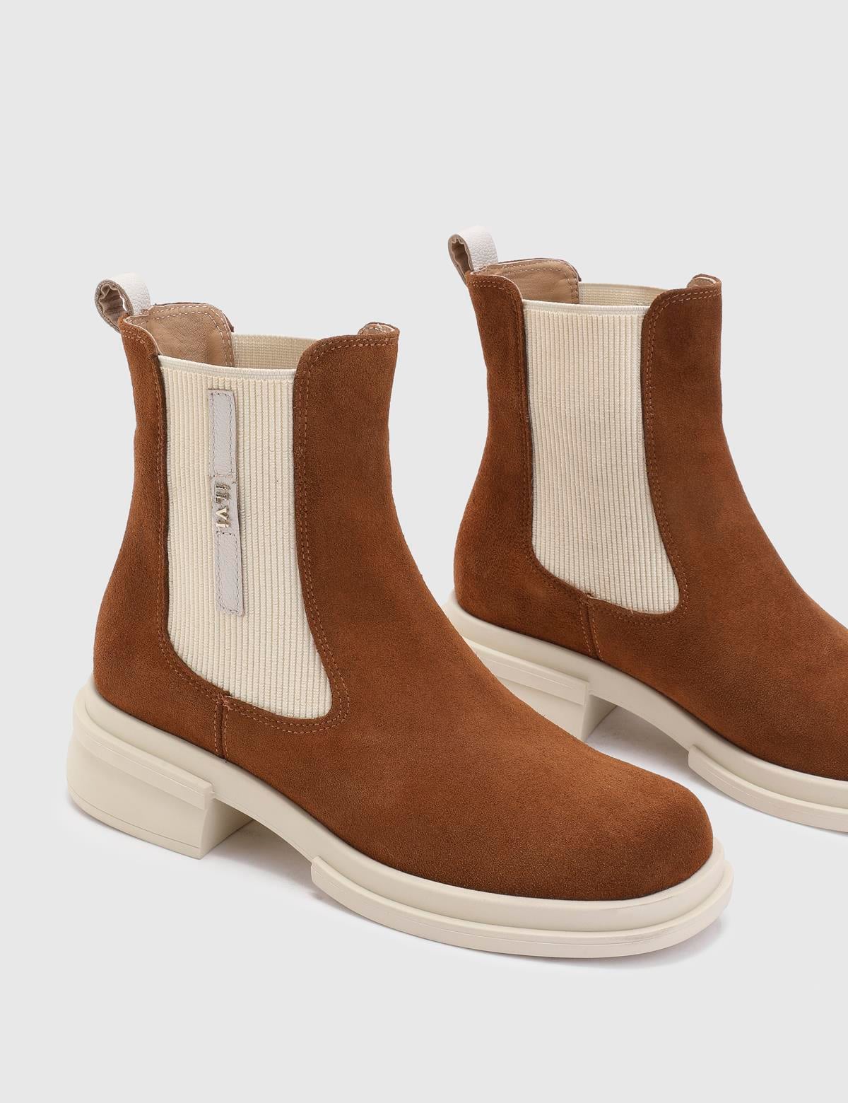 Tammy Saddle Brown Suede Leather Women's Boot