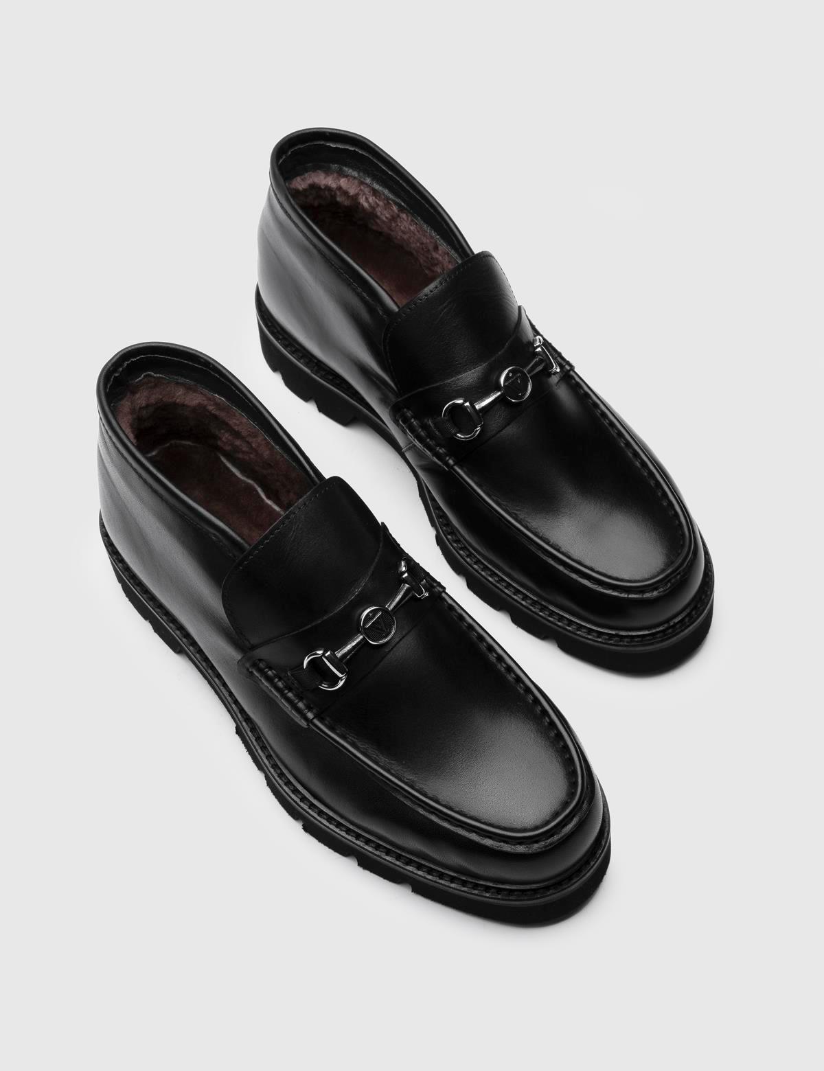 Tanio Black Leather Men's Boot