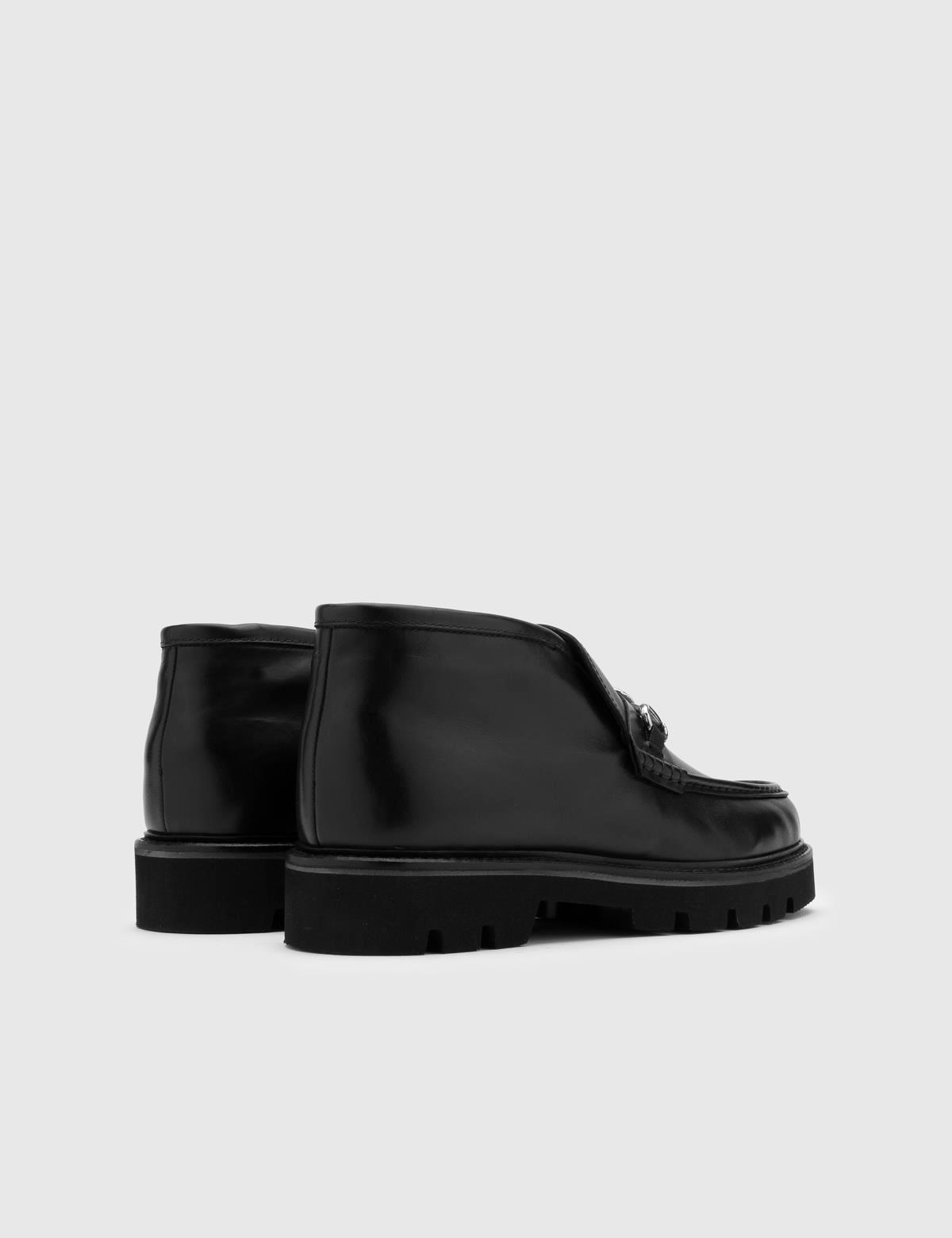 Tanio Black Leather Men's Boot