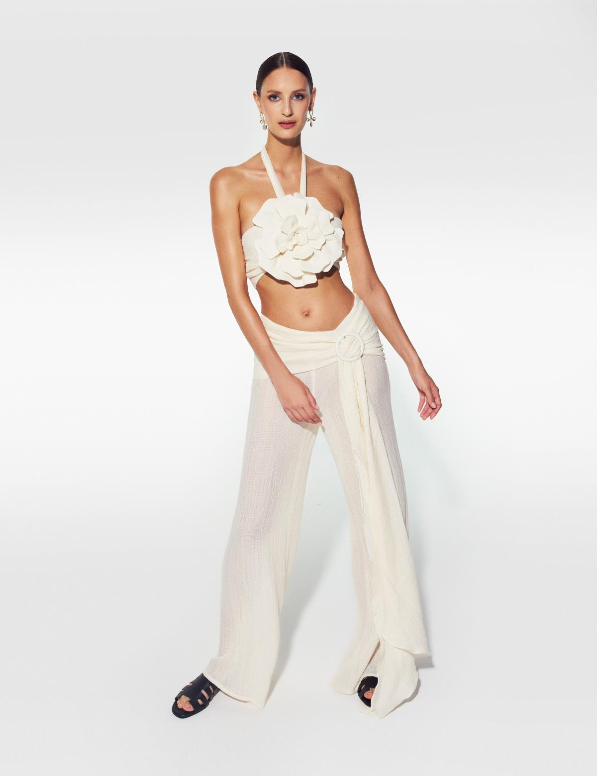 Tansy Ecru Women's Trousers