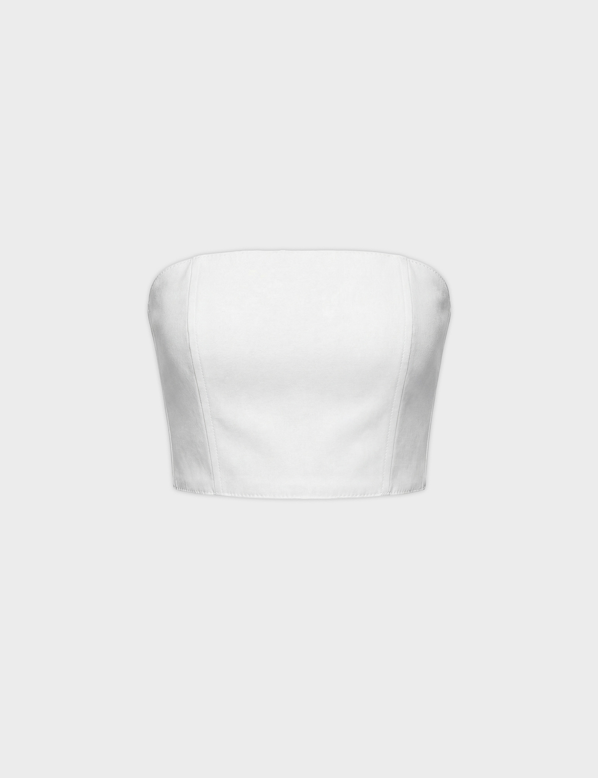 Teah Cream Women's Linen Bustier