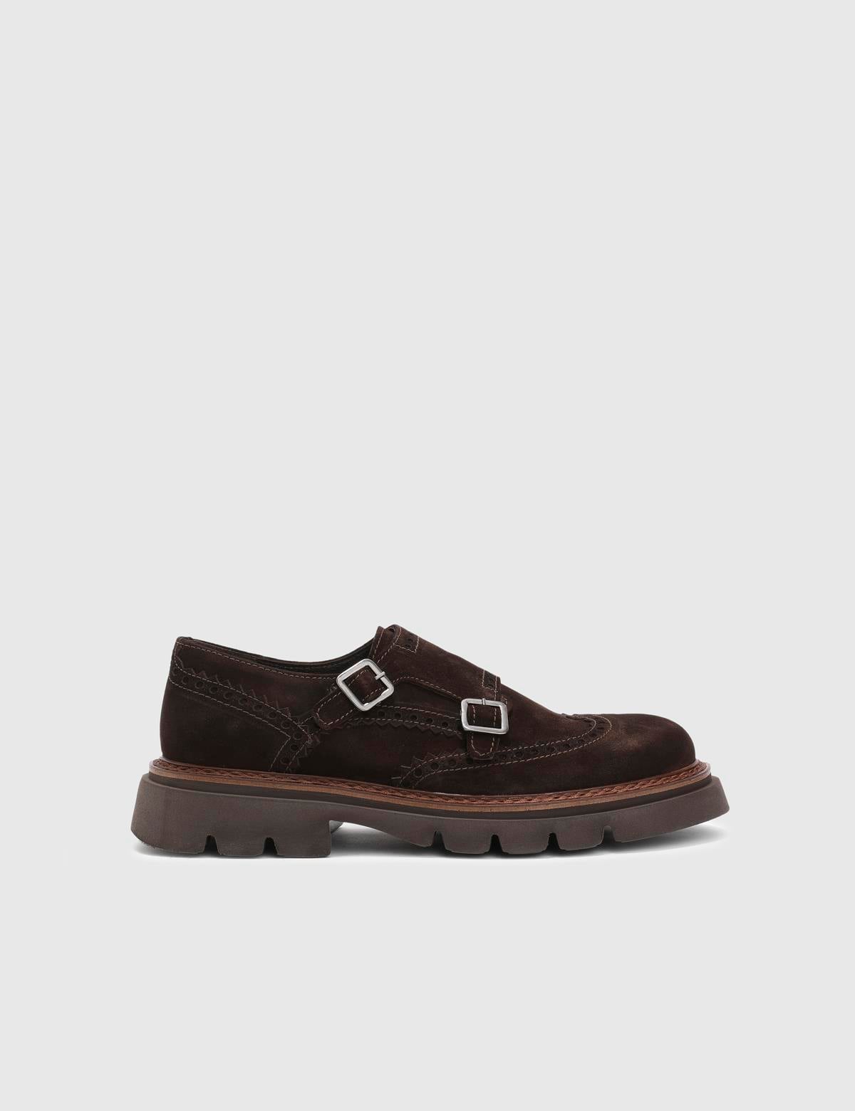 Tevez Brown Suede Leather Men's Loafer