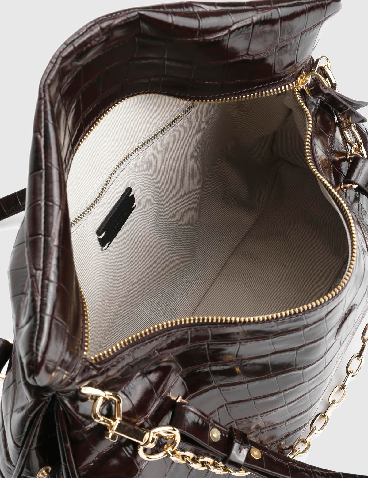 Toby Brown Leather Crocodile Women's Shoulder Bag