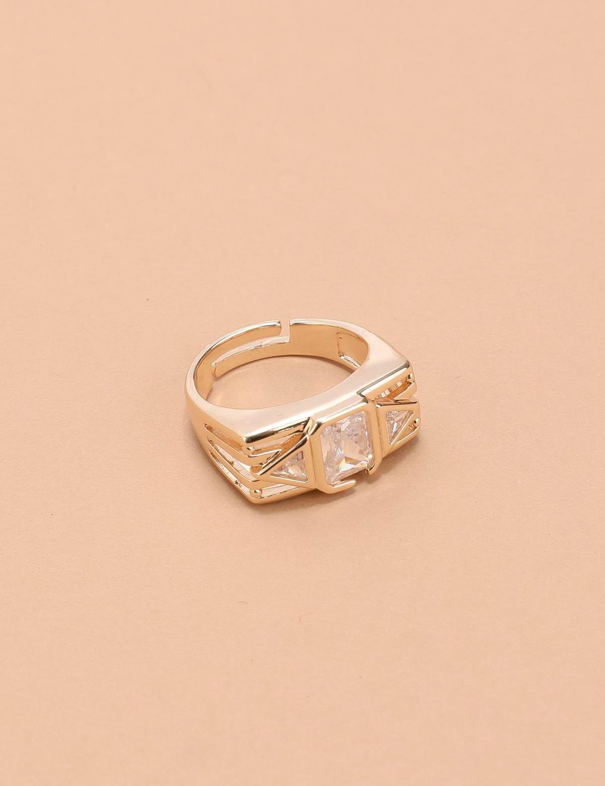 Toon Gold Women's Ring with White Stones