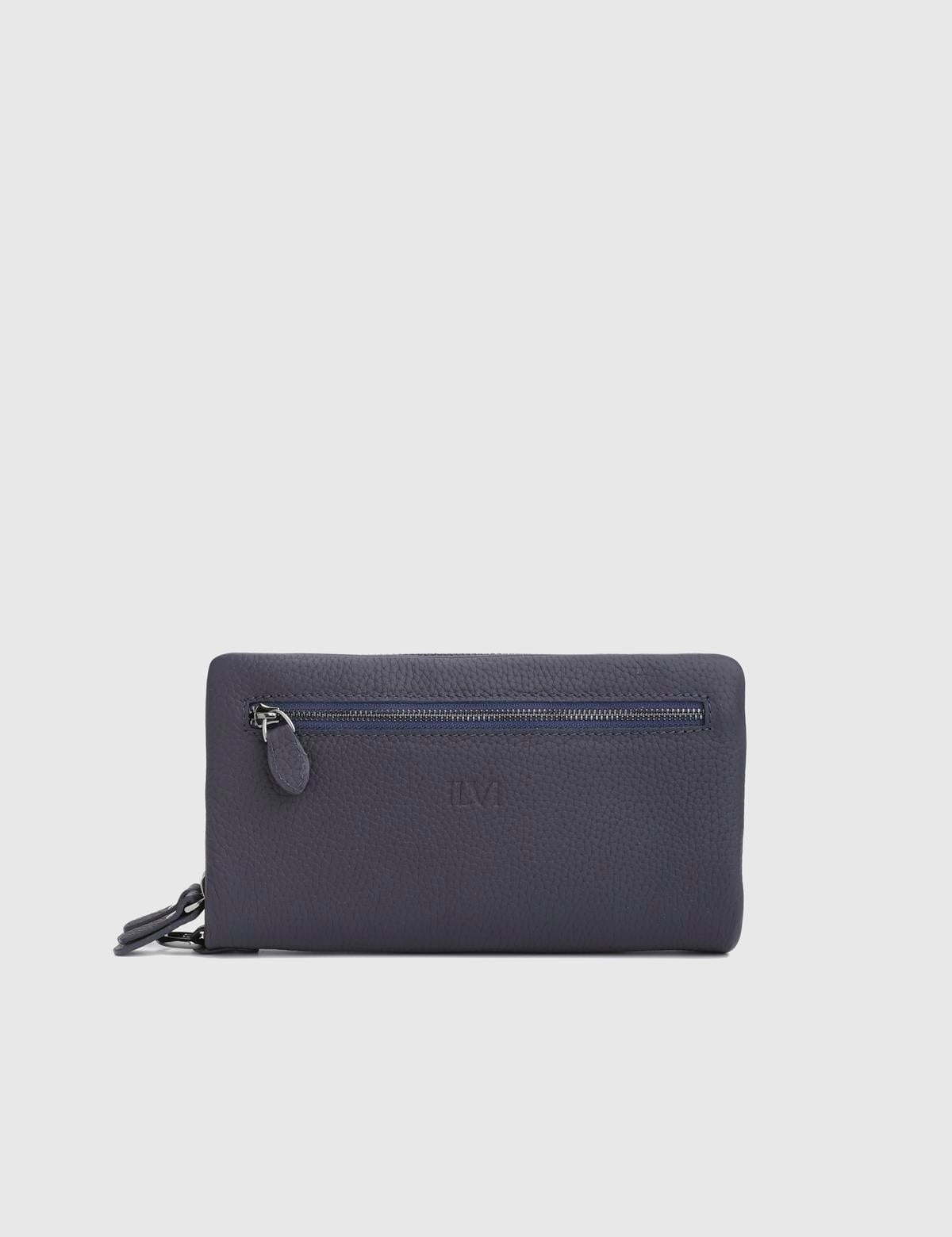 Trujilo Navy Blue Floater Leather Men's Handbag