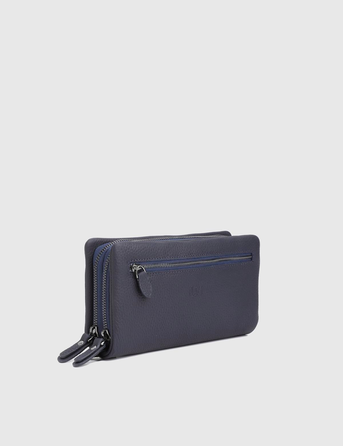 Trujilo Navy Blue Floater Leather Men's Handbag