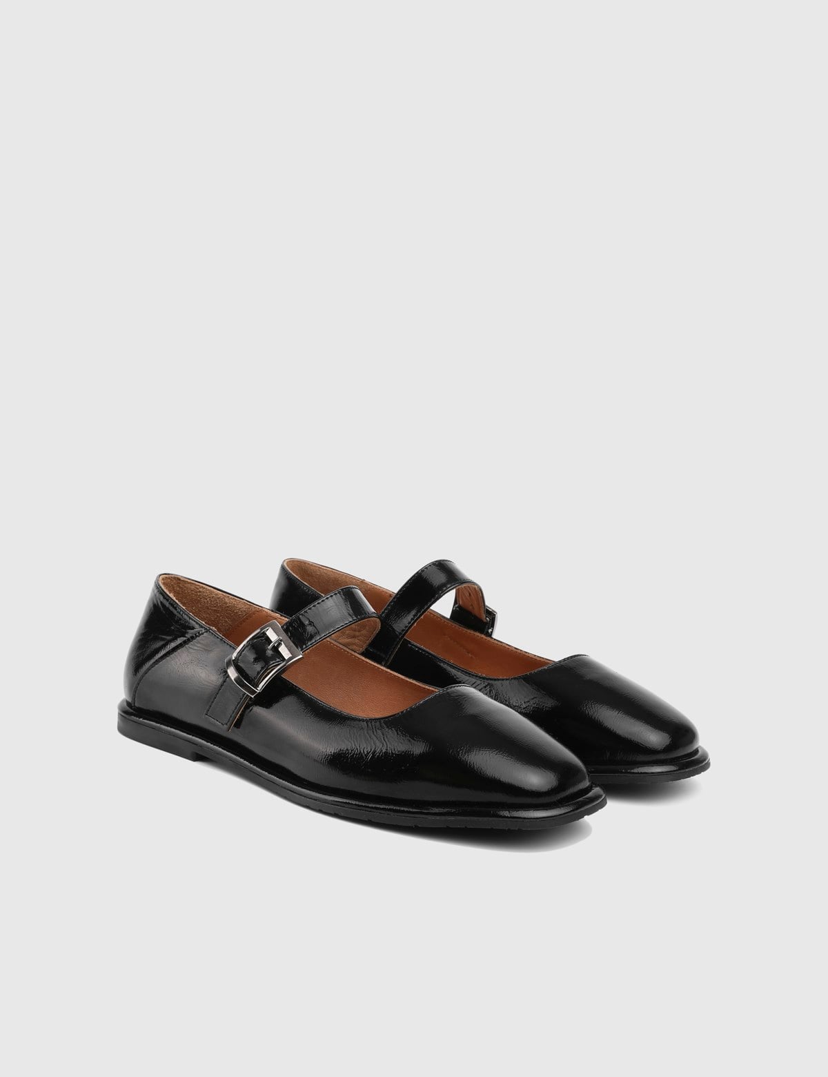 Umira Black Patent Leather Women's Ballerina