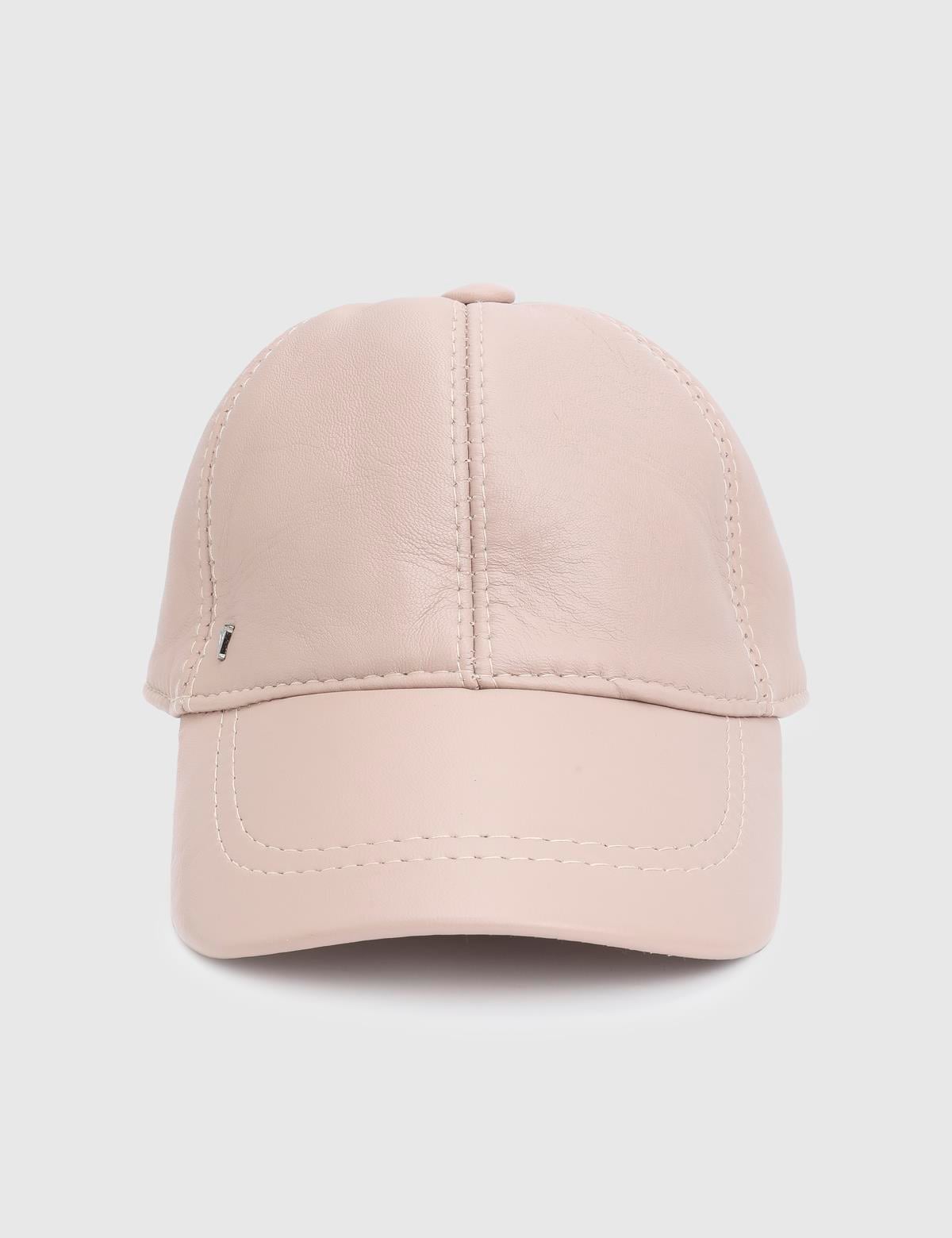 Valguri Beige Unisex Leather Hat