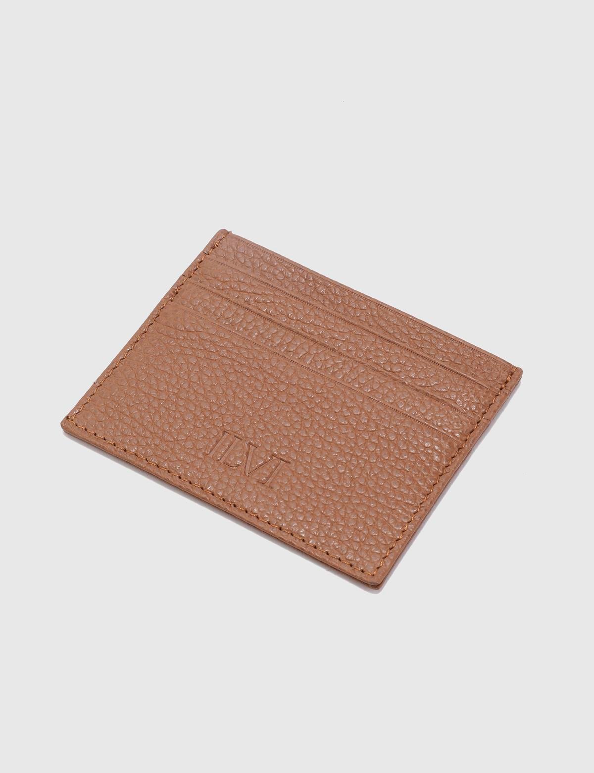 Varanasi Hakiki Floter Deri Unisex Taba Kartlık