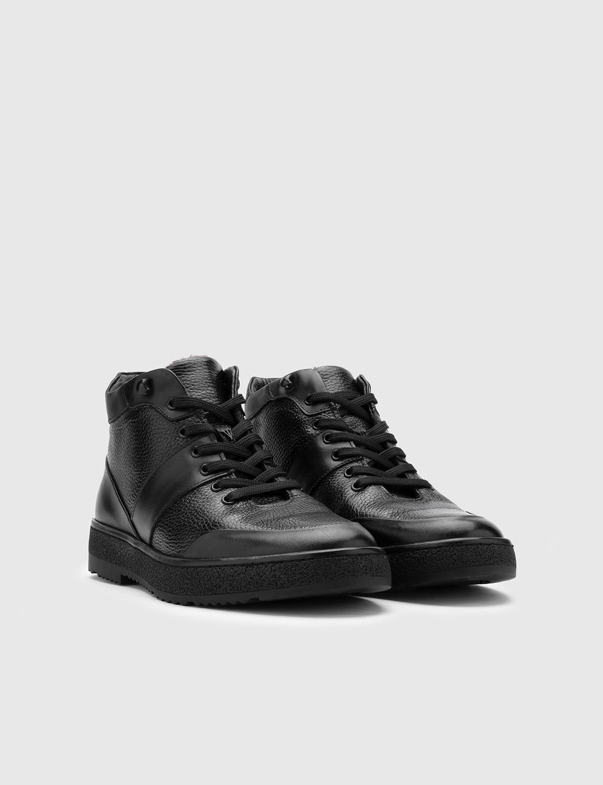 Veikko Black Floater Leather Men's Boot