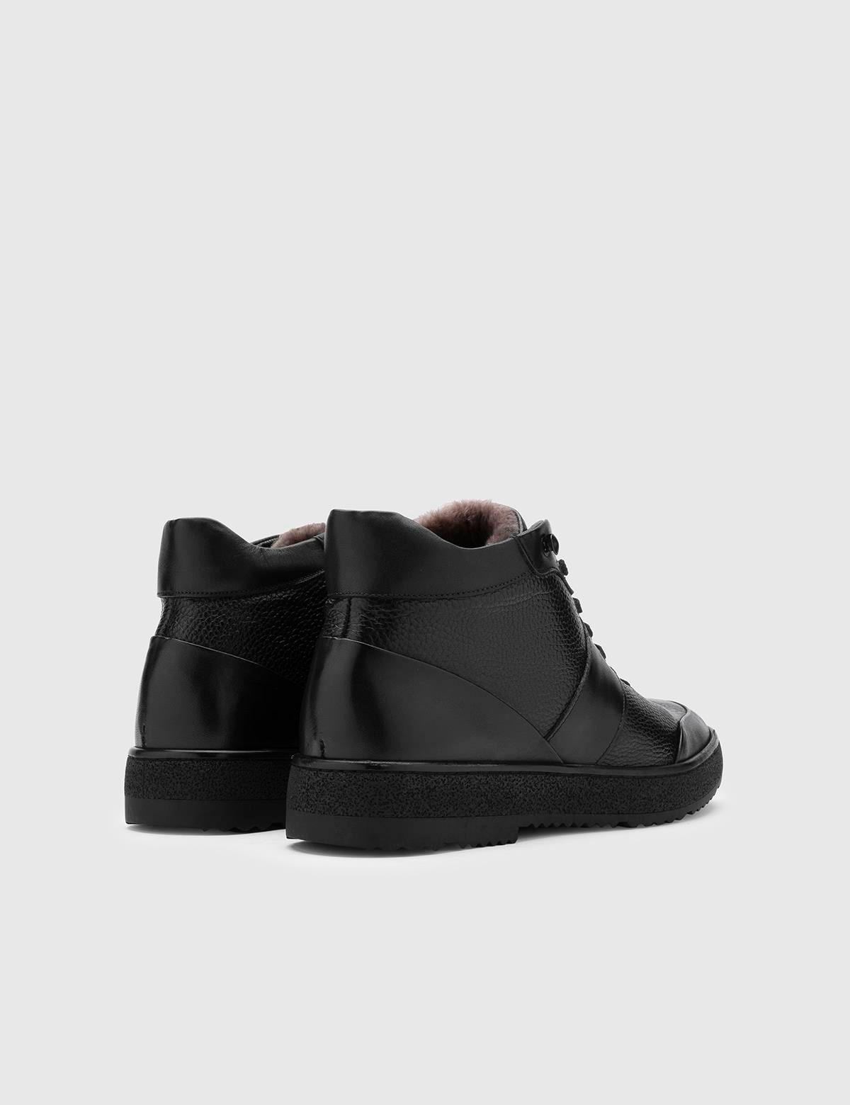 Veikko Black Floater Leather Men's Boot