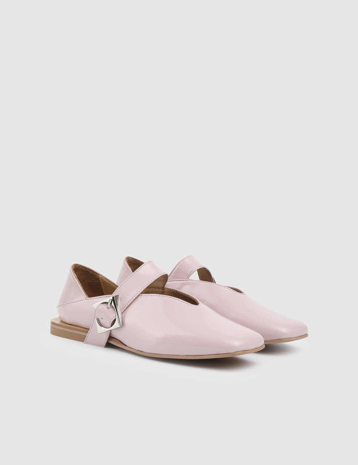 Vekda Pink Patent Leather Women's Loafer