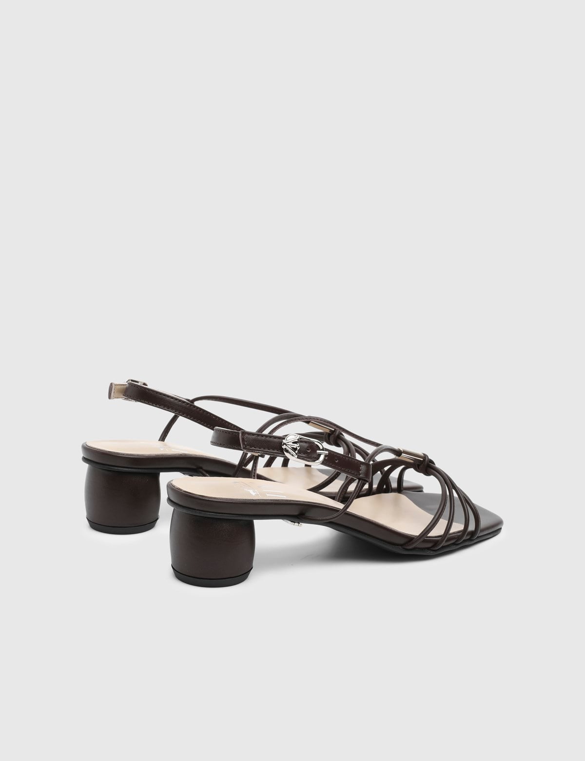 Veyla Brown Leather Women's Heeled Sandal