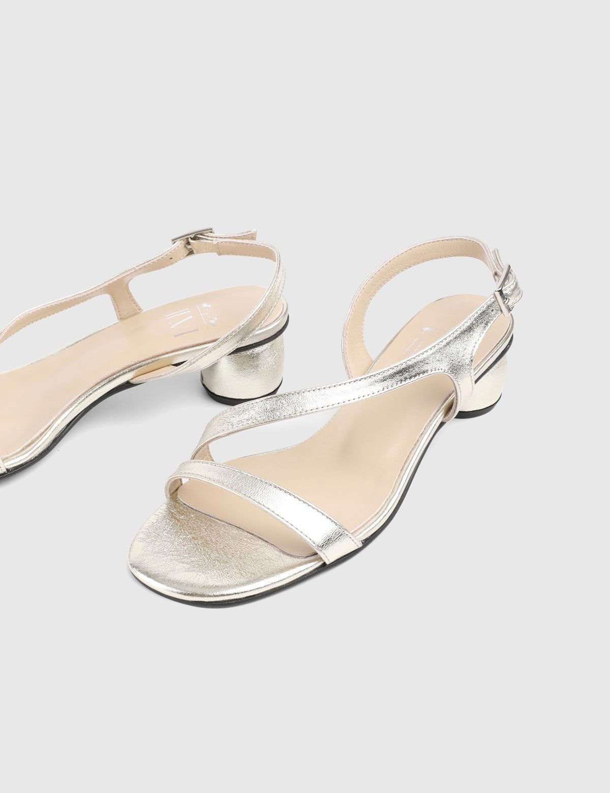 Vinelle Gold Leather Women's Heeled Sandal