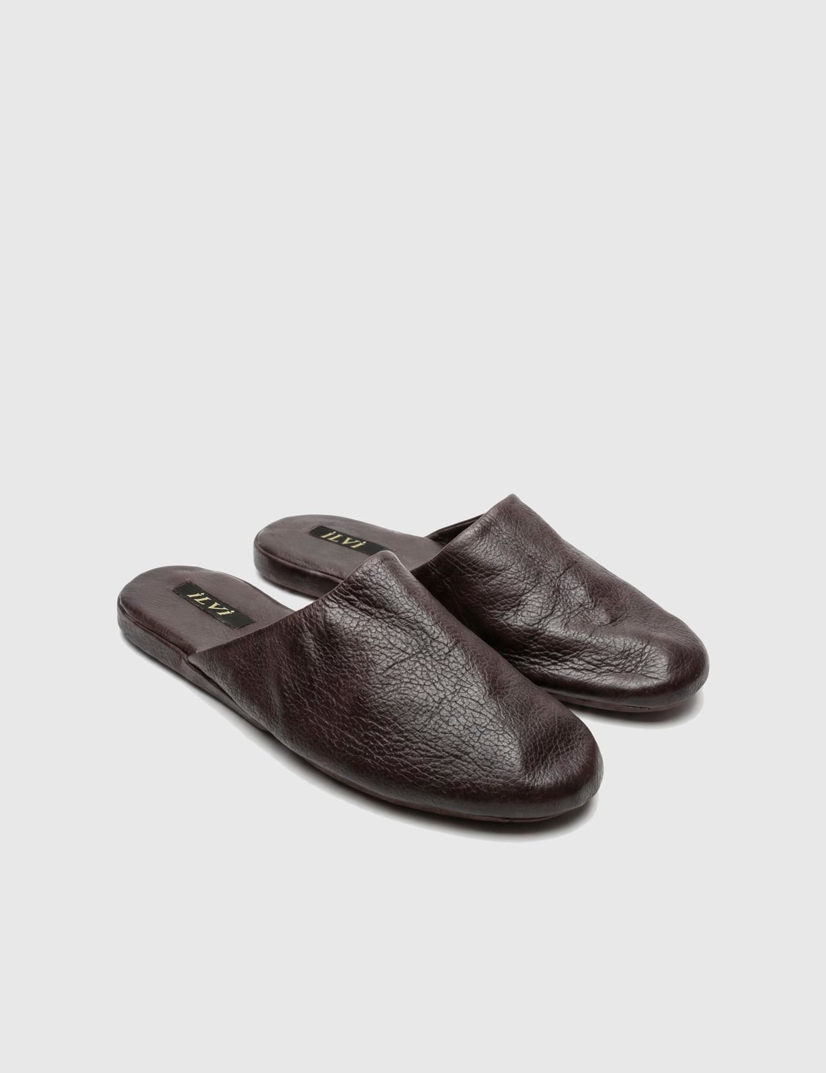 Vittorio Brown Floater Leather Men's House Slipper