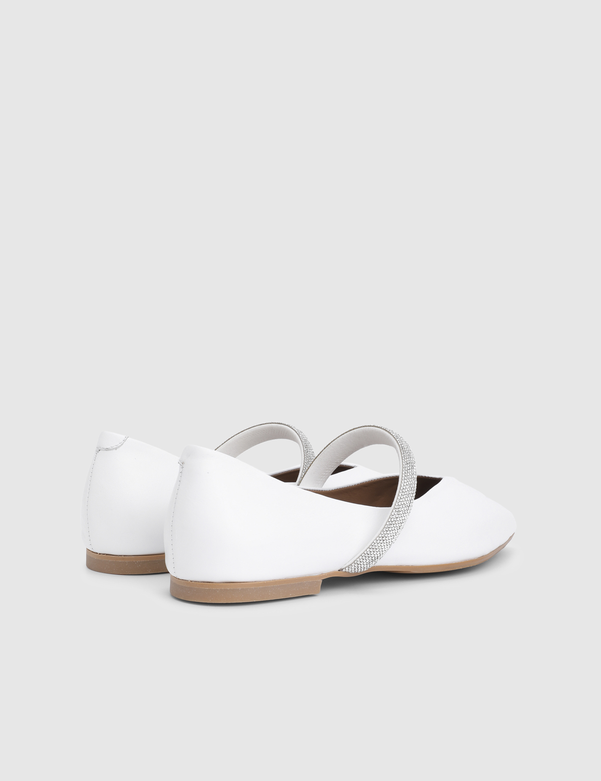 Vivra White Leather Women's Ballerina