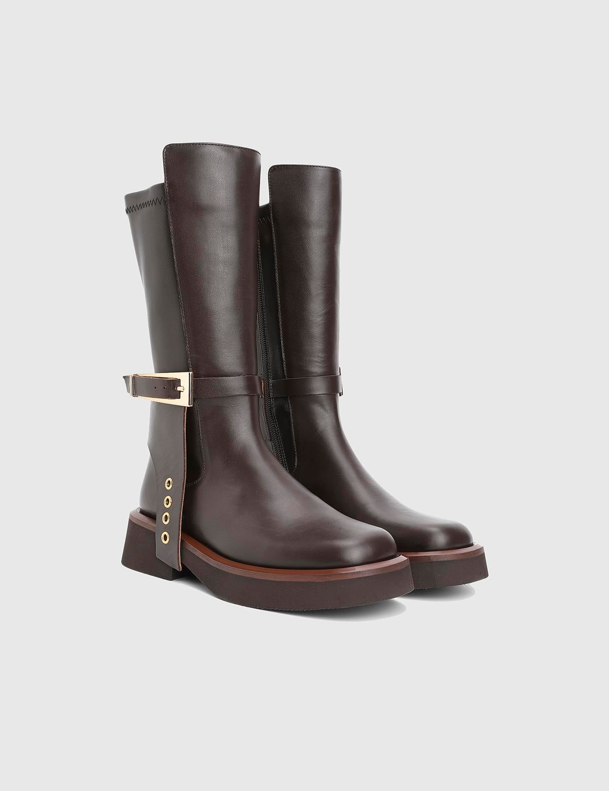 Vlad Brown Leather Women's Boot
