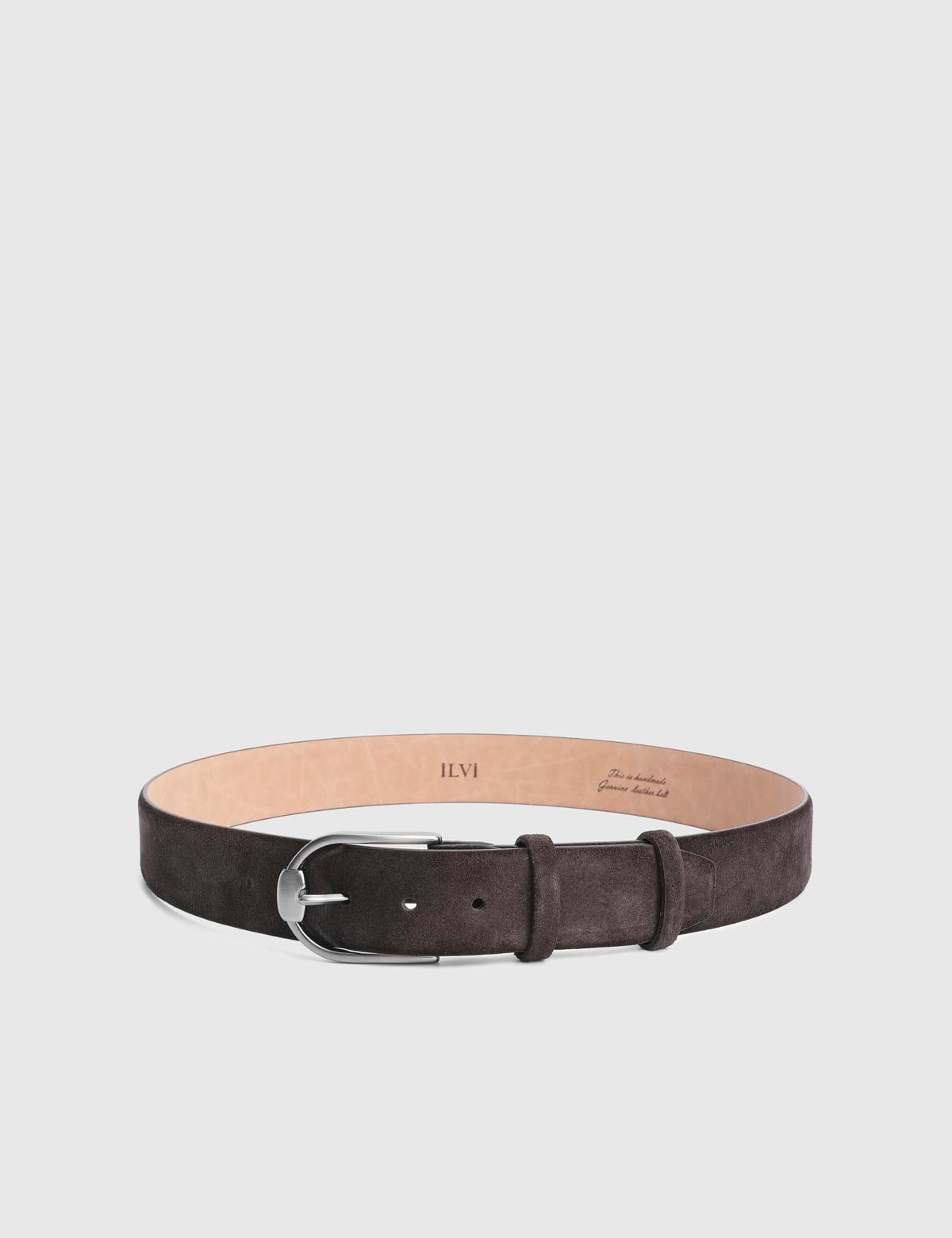 Warren Brown Suede Leather Men's Belt