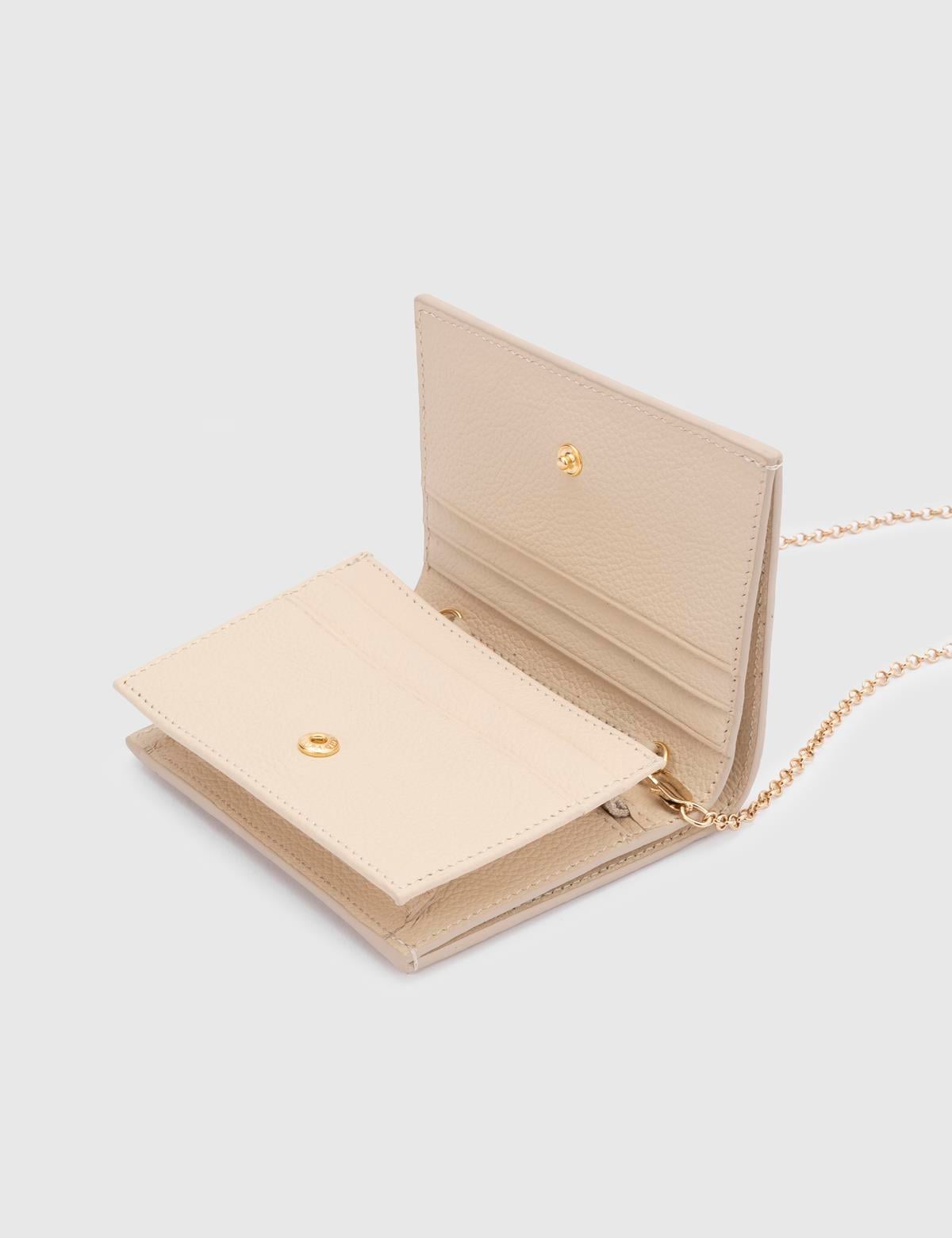 Watts Cream Leather-Fabric Women's Wallet
