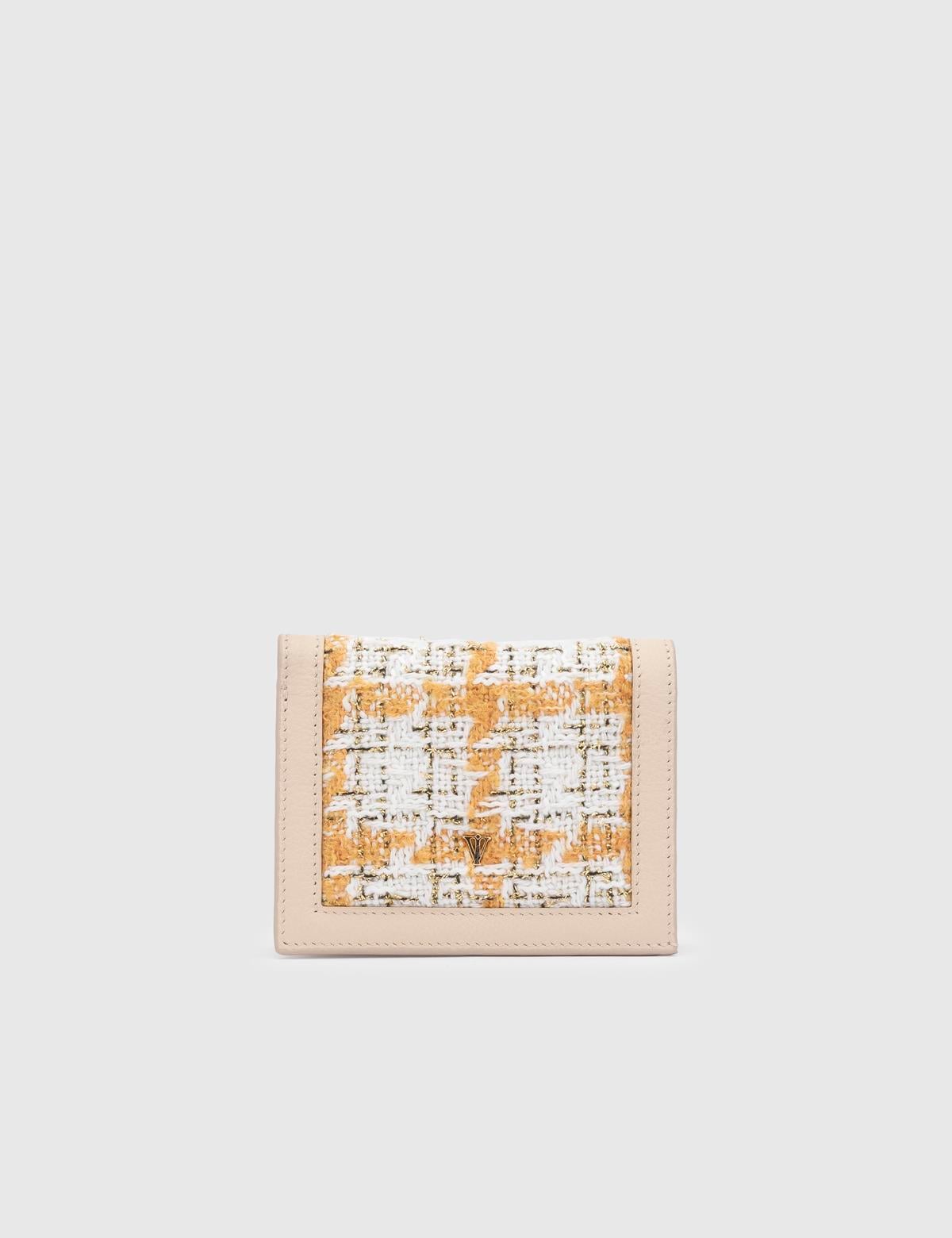 Watts Cream Leather-Fabric Women's Wallet