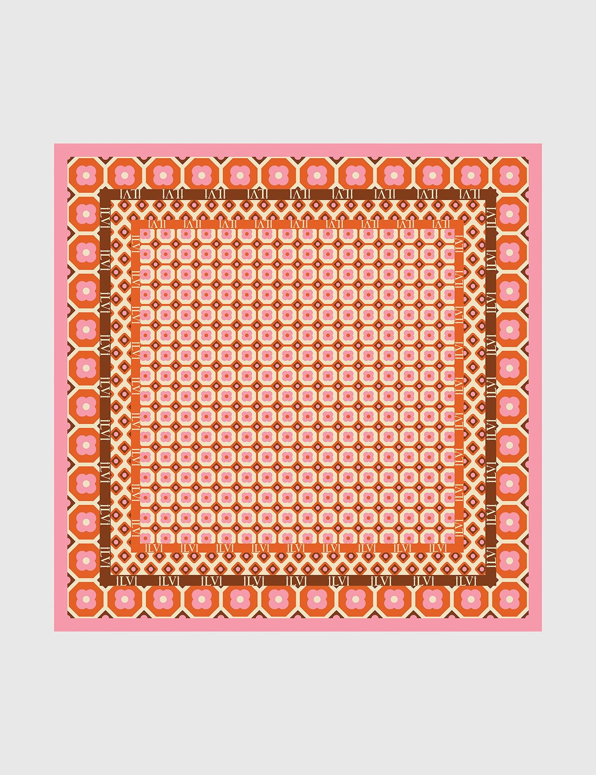 Wil Orange-Pink-Beige Silk Chiffon Women's Pareo