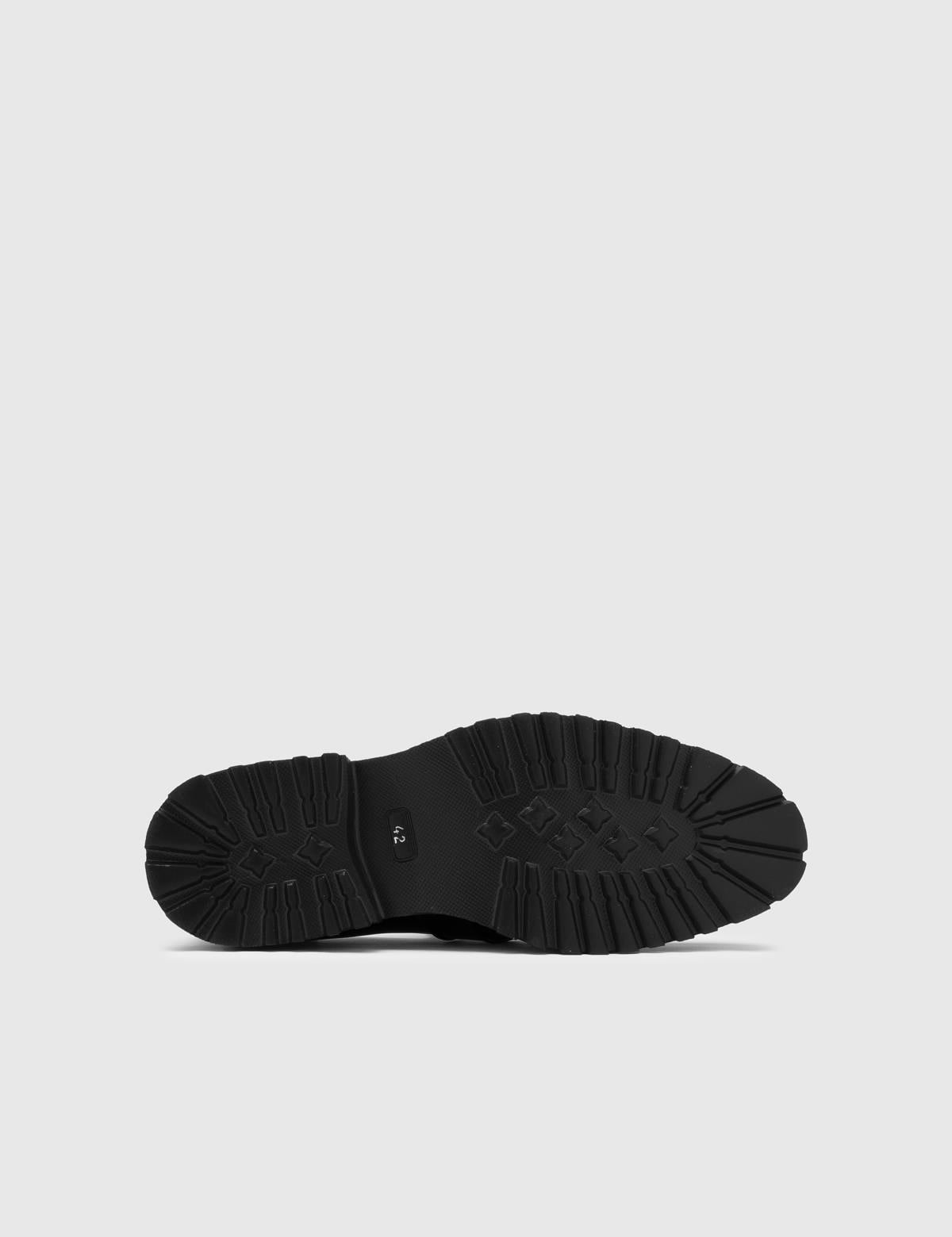 Wilkins Black Buffalo-Black Suede Leather Men's Daily Shoe