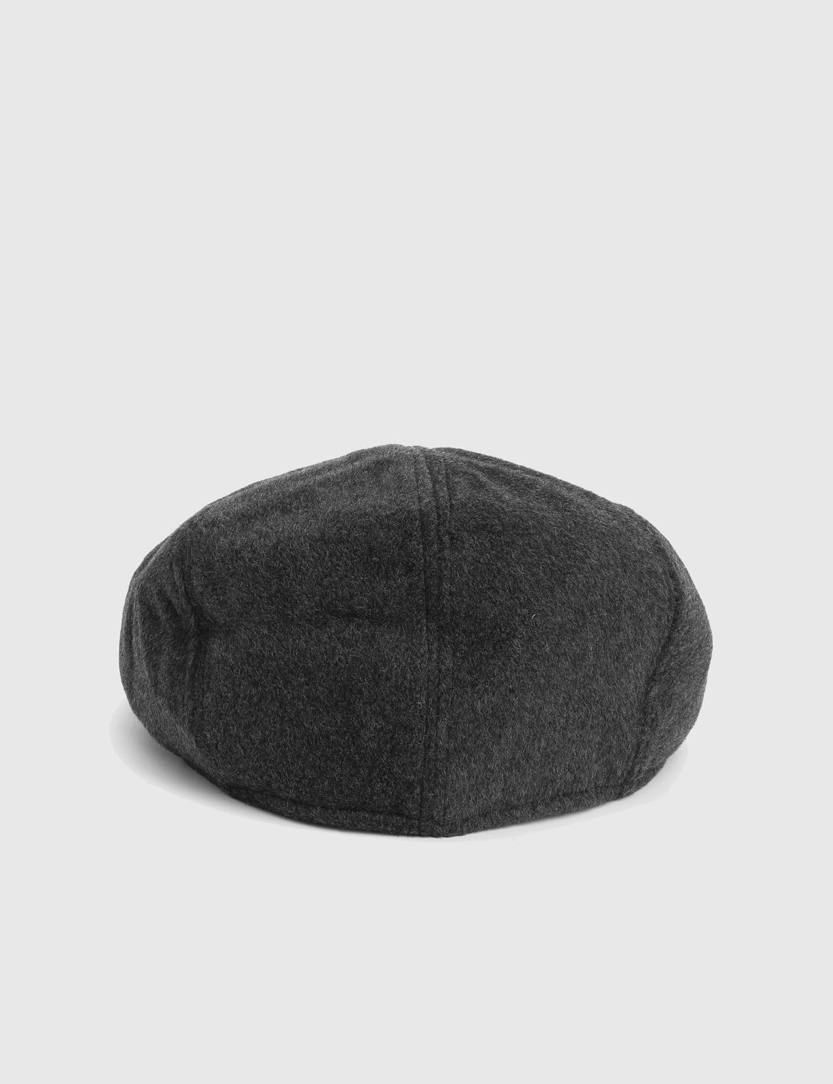 Wolter Anthracite Men's Fabric Flat Cap