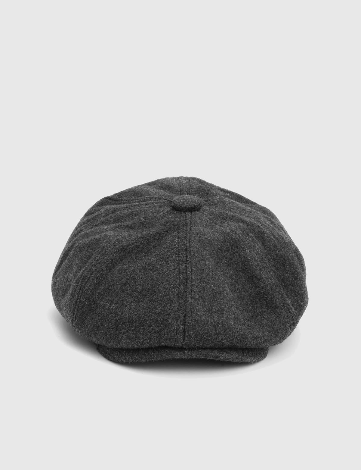 Wolter Anthracite Men's Fabric Flat Cap