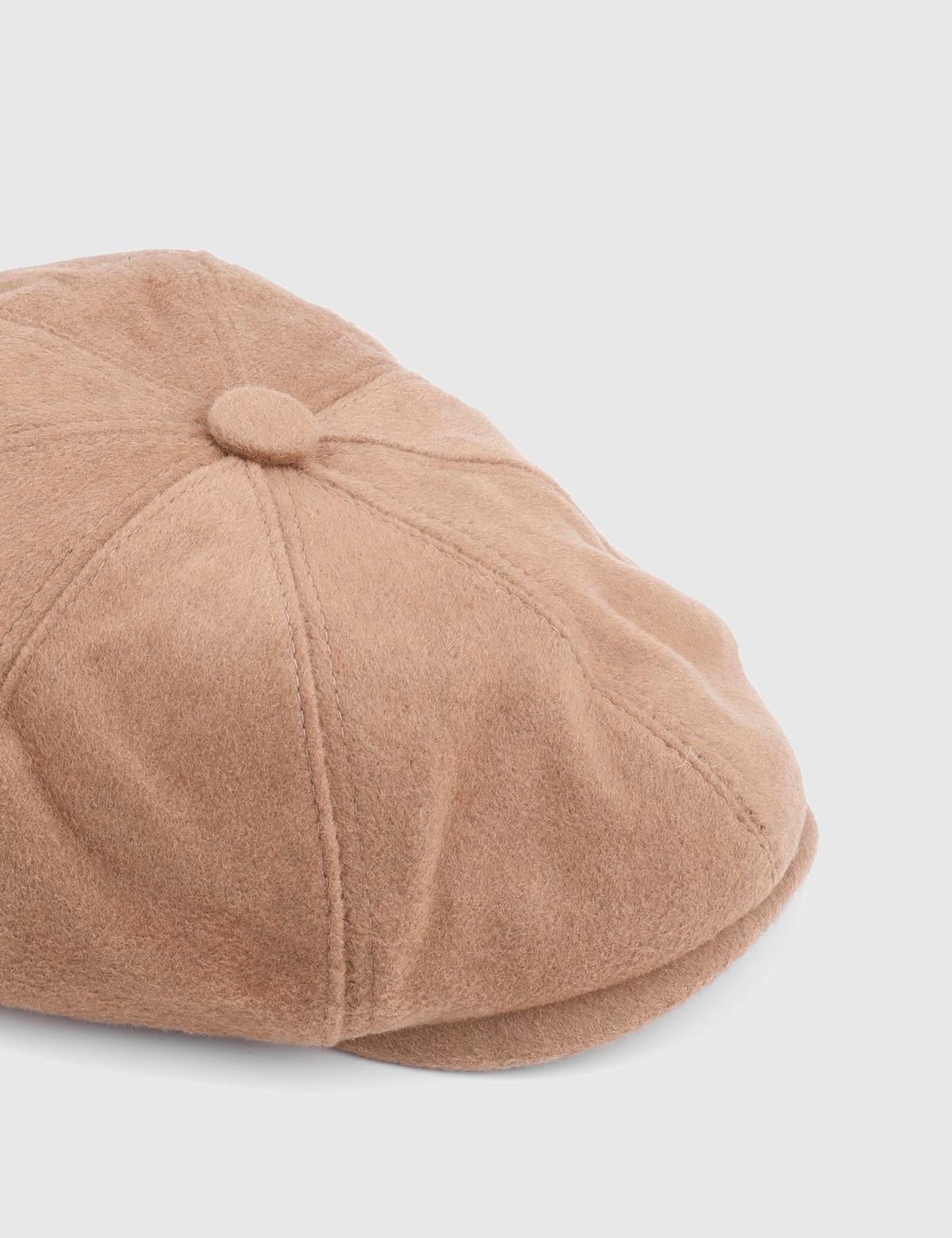 Wolter Camel Men's Fabric Flat Cap